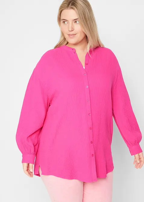 Camicia lunga in mussola leggera, bonprix
