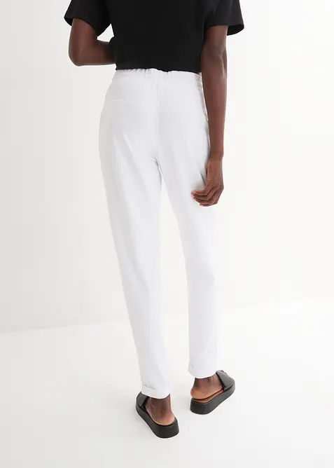 Pantaloni con elastico in vita in misto viscosa, bonprix