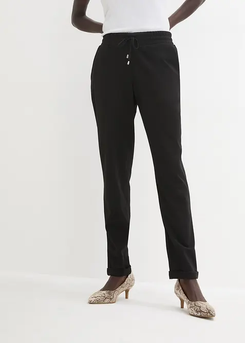 Pantaloni con elastico in vita in misto viscosa, bonprix