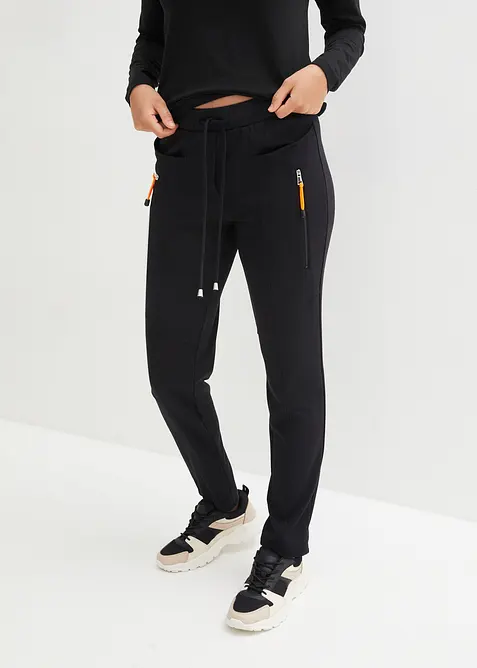 Pantaloni con elastico in vita in morbido punto di Roma, bonprix