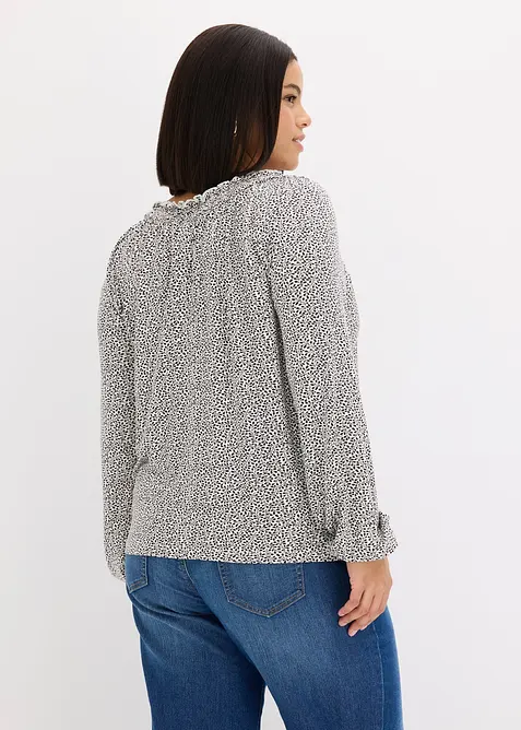 Maglia a maniche lunghe in misto viscosa, bonprix