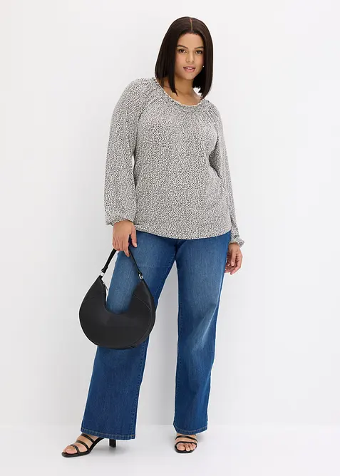 Maglia a maniche lunghe in misto viscosa, bonprix