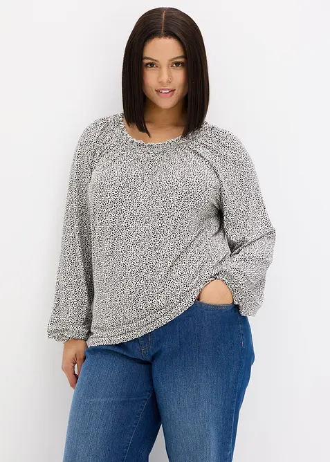 Maglia a maniche lunghe in misto viscosa, bonprix