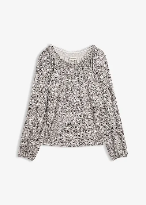 Maglia a maniche lunghe in misto viscosa, bonprix