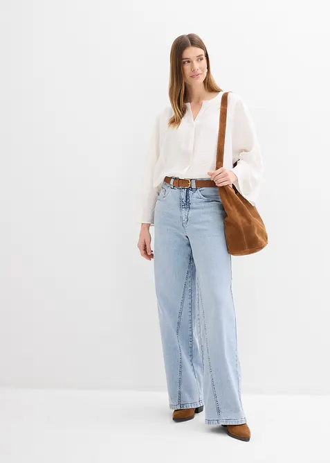 Blusa in cotone con maniche ampie, bonprix