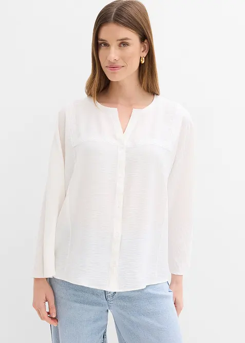 Blusa in cotone con maniche ampie, bonprix