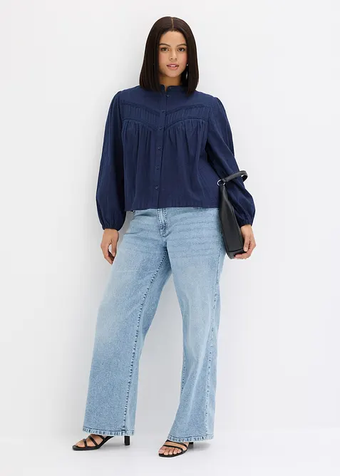 Blusa in cotone ricamato, bonprix