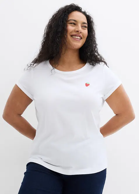 T-shirt in puro cotone, bonprix