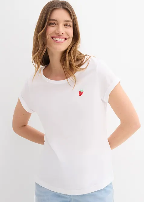 T-shirt in puro cotone, bonprix