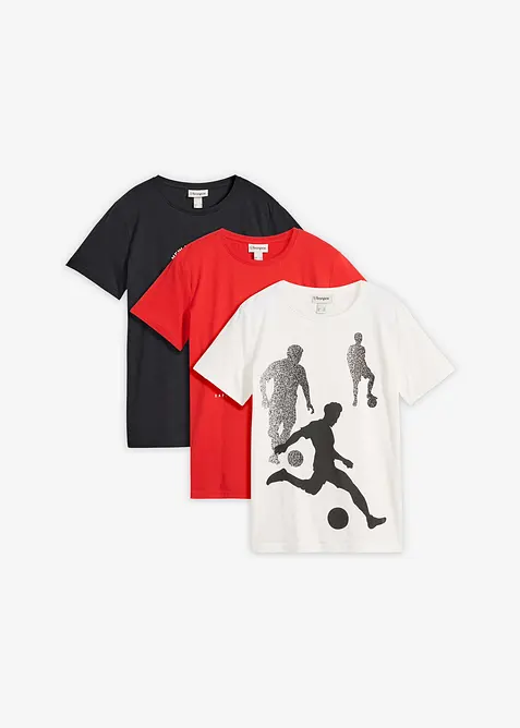 T-shirt in puro cotone biologico (pacco da 3), bonprix