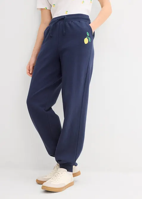 Pantaloni in felpa di puro cotone, bonprix