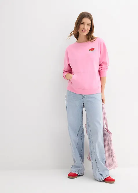 Felpa in puro cotone, bonprix