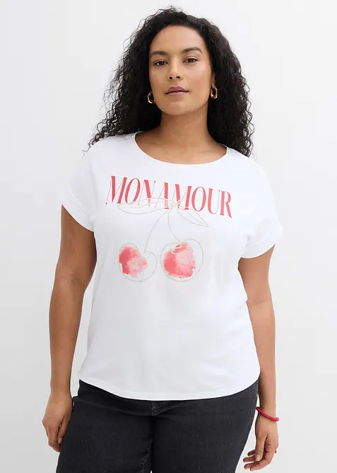 T-shirt in puro cotone, bonprix