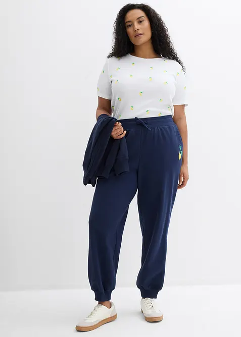 Pantaloni in felpa di puro cotone, bonprix