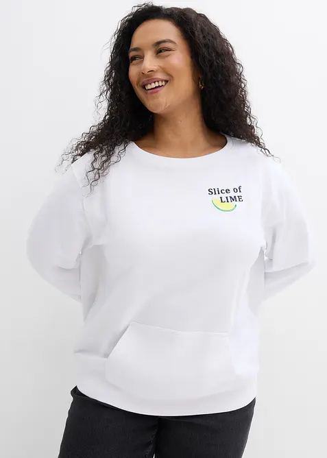 Felpa in puro cotone, bonprix