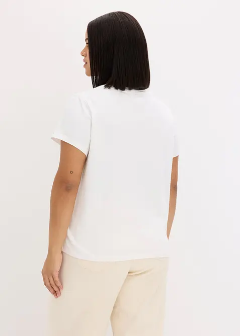 T-shirt in misto cotone elasticizzato, bonprix