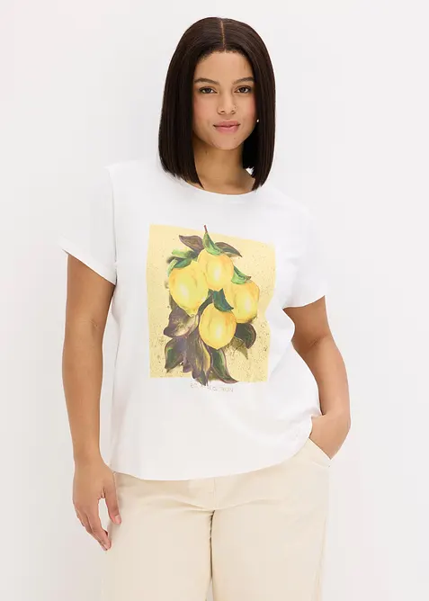 T-shirt in misto cotone elasticizzato, bonprix