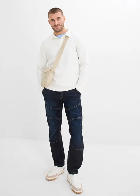 Jeans regular fit con vita elasticizzata, straight, bonprix