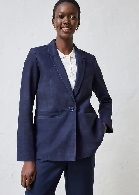 Blazer in pelle scamosciata, bonprix
