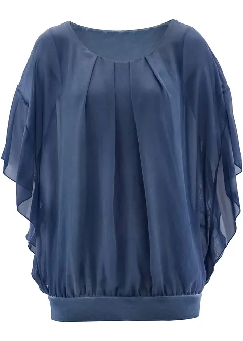 Blusa in chiffon con canotta, bonprix