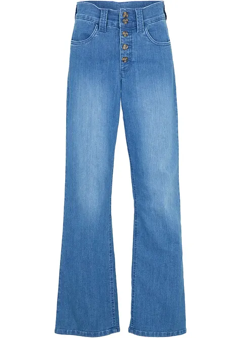 Jeans elasticizzati straight, vita alta, bonprix