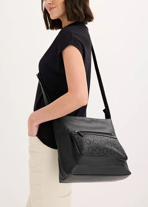 Borsa a tracolla con tasca esterna decorativa, bonprix