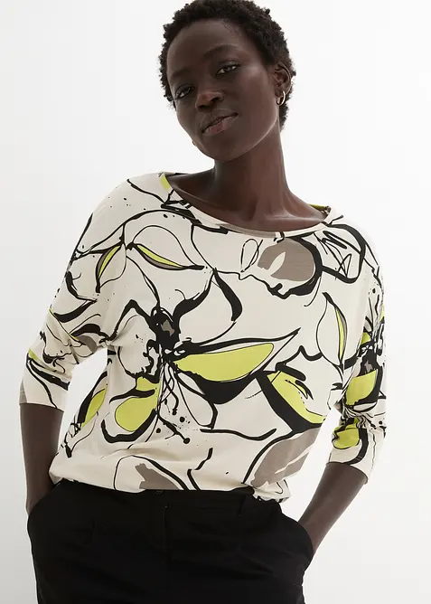 Maglia in fantasia floreale, bonprix
