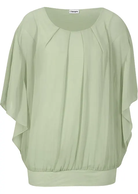 Blusa in chiffon con canotta, bonprix