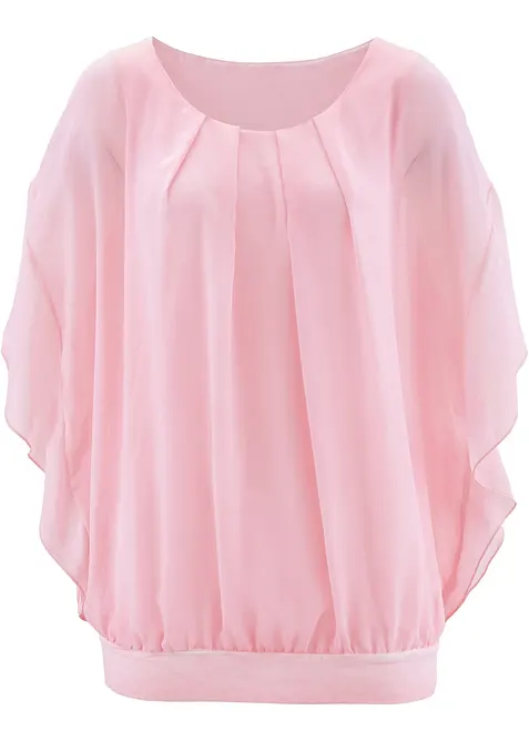 Blusa in chiffon con canotta, bonprix