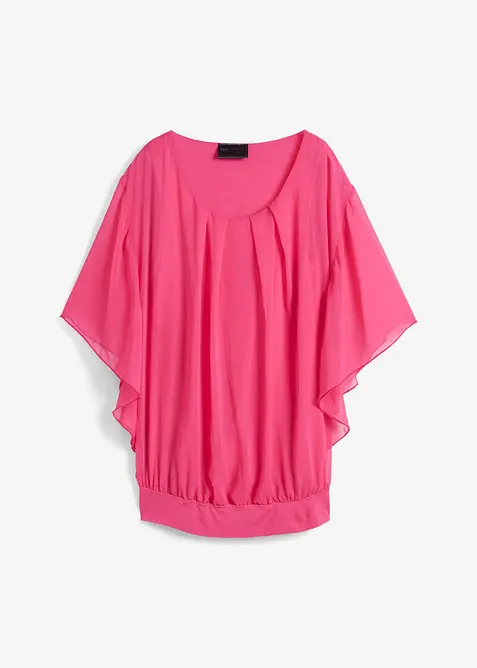 Blusa in chiffon con canotta, bonprix