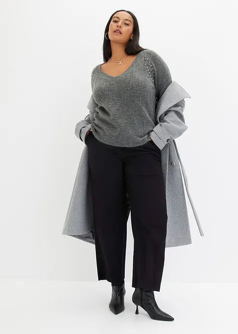 Pantaloni larghi leggeri con viscosa, bonprix
