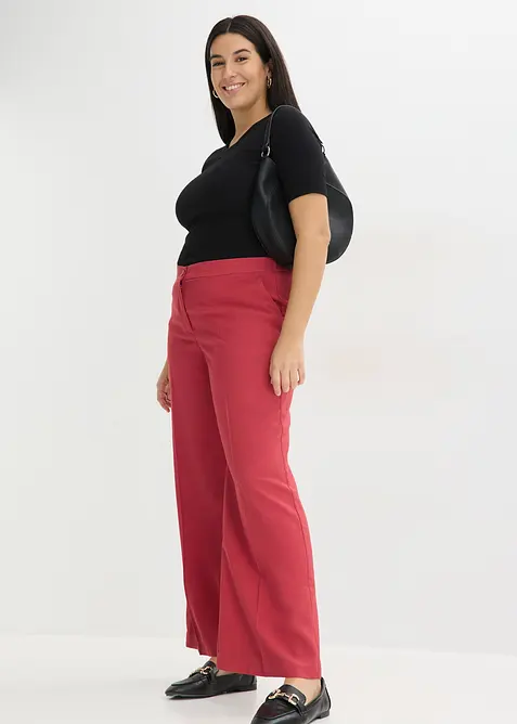 Pantaloni larghi leggeri con viscosa, bonprix