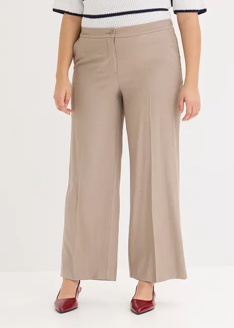 Pantaloni larghi leggeri con viscosa, bonprix