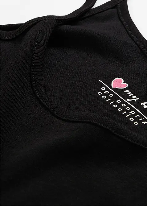 Top con spalline sottili in puro cotone (pacco da 3), bonprix