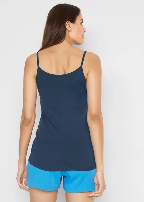 Top con spalline sottili in puro cotone (pacco da 3), bonprix