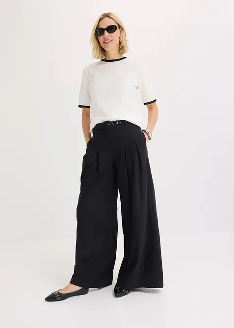 Maglia con bordatura in pizzo, bonprix