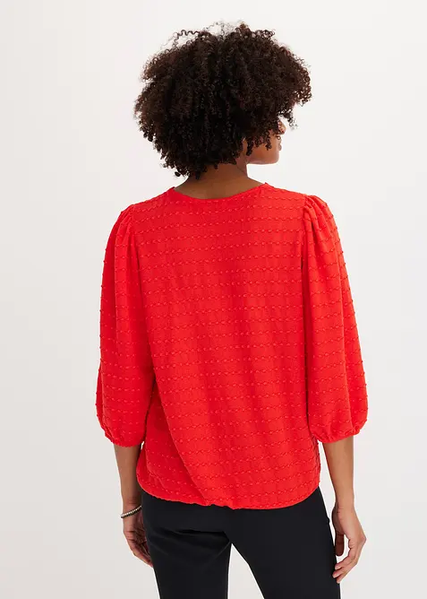 Maglia stile tunica in tessuto operato, bonprix