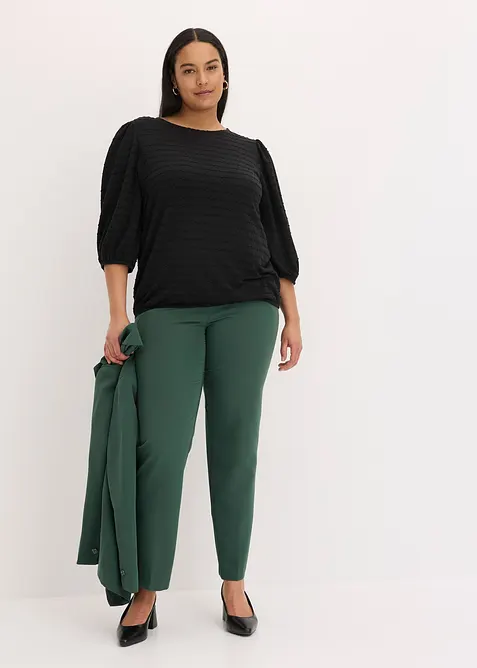 Maglia stile tunica in tessuto operato, bonprix