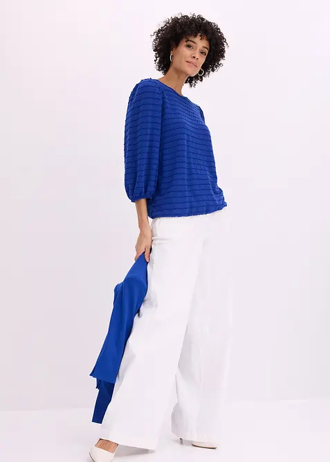 Maglia stile tunica in tessuto operato, bonprix