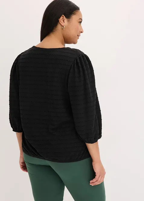 Maglia stile tunica in tessuto operato, bonprix