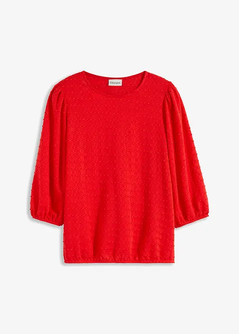 Maglia stile tunica in tessuto operato, bonprix