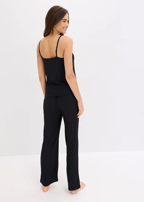 Pigiama in morbido jersey pointelle, bonprix