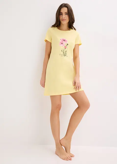 Camicia da notte corta in puro cotone (pacco da 2), bonprix
