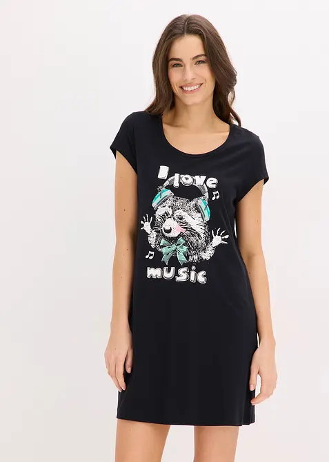 Camicia da notte corta in puro cotone biologico, bonprix