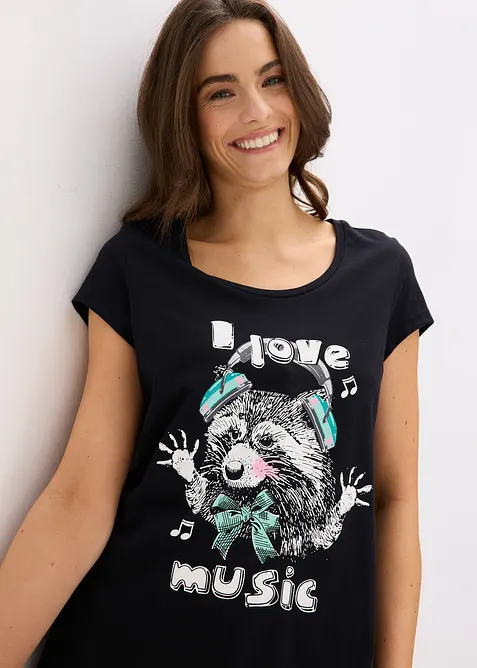 Camicia da notte corta in puro cotone biologico, bonprix