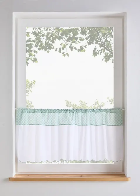 Tenda a vetro in cotone biologico a quadri, bonprix