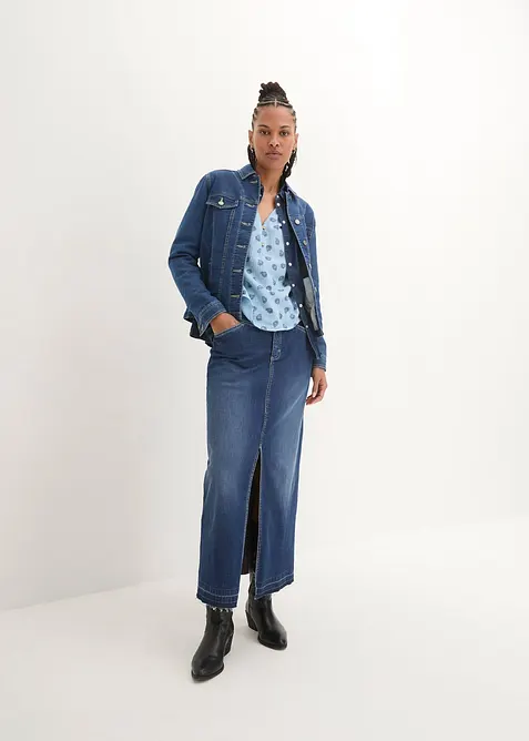 Blusa oversize in mussola leggera, bonprix