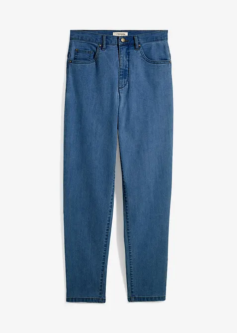 Mom jeans elasticizzati, a vita alta, bonprix