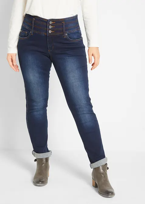 Jeans modellanti slim, vita alta, bonprix