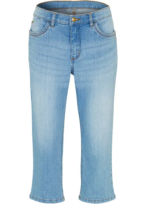 Jeans capri slim, vita media, bonprix
